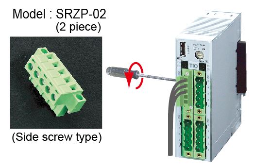 Plug-in connector (For connector type module)  SRZP-02 : Side screw type
