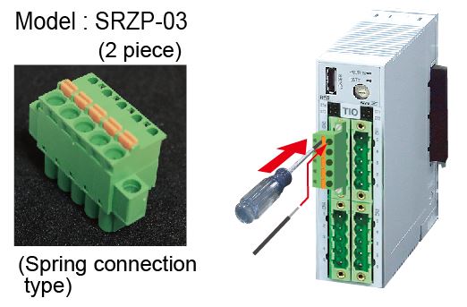 Plug-in connector (For connector type module)  SRZP-03 : Push-in spring connection type